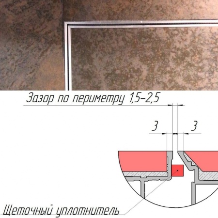 Техно под плитку противопожарный 800*2100п